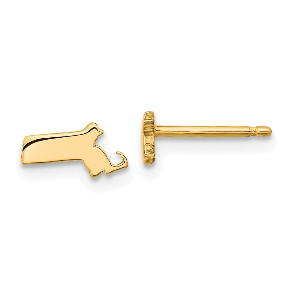 14K Gelbgold 14ky Massachusetts State Ohrringe
