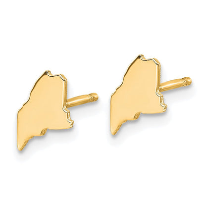 14K Gelbgold 14ky Maine State Ohrringe