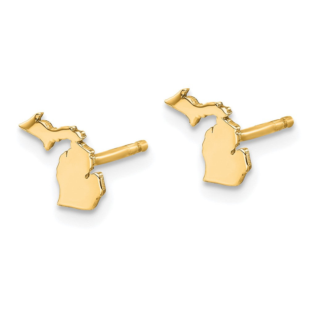 14K Gelbgold 14ky Michigan State Ohrringe