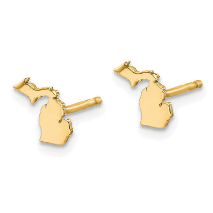 14K Gelbgold 14ky Michigan State Ohrringe