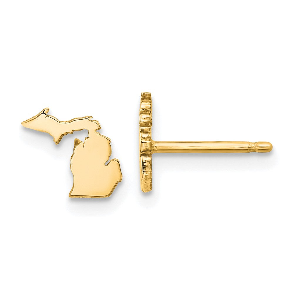 14K Gelbgold 14ky Michigan State Ohrringe