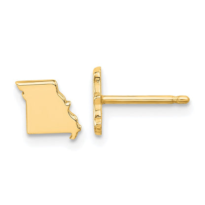 Vergoldet Sterlingsilber Missouri State Ohrringe