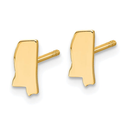 14K Gelbgold 14ky Mississippi State Ohrringe