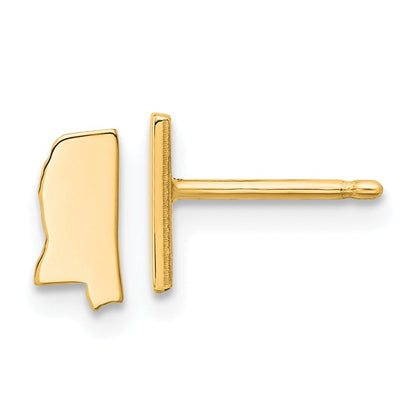 14K Gelbgold 14ky Mississippi State Ohrringe