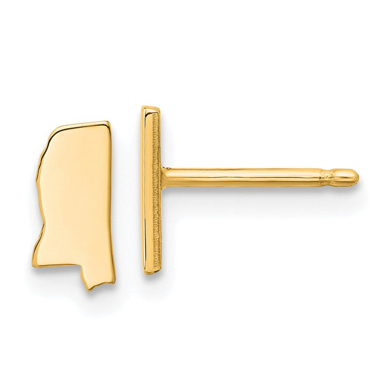 14K Gelbgold 14ky Mississippi State Ohrringe
