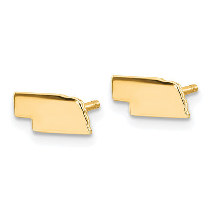 Vergoldet Sterlingsilber /gold Nebraska State Ohrringe