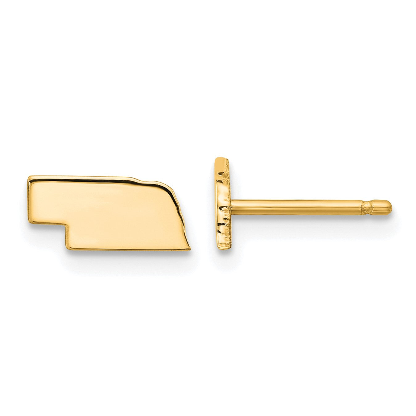 Vergoldet Sterlingsilber /gold Nebraska State Ohrringe