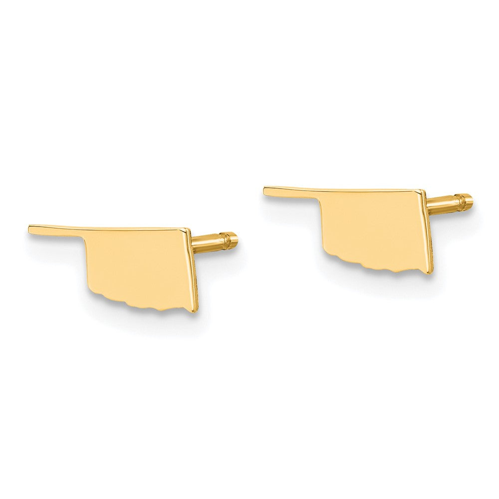 Vergoldet Sterlingsilber /gold Oklahoma State Ohrringe