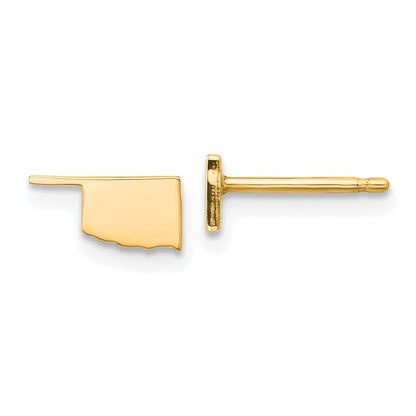 Vergoldet Sterlingsilber /gold Oklahoma State Ohrringe