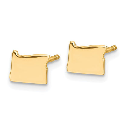 14K Gelbgold 14ky Oregon State Ohrringe