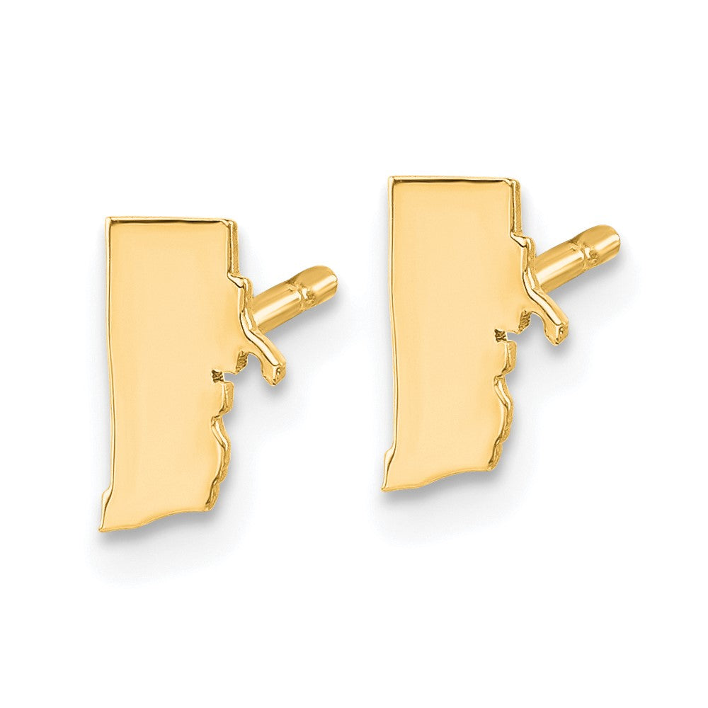 14K Gelbgold 14ky Rhode Island State Ohrringe