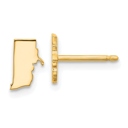 Vergoldet Sterlingsilber /gold Rhode Island State Ohrringe