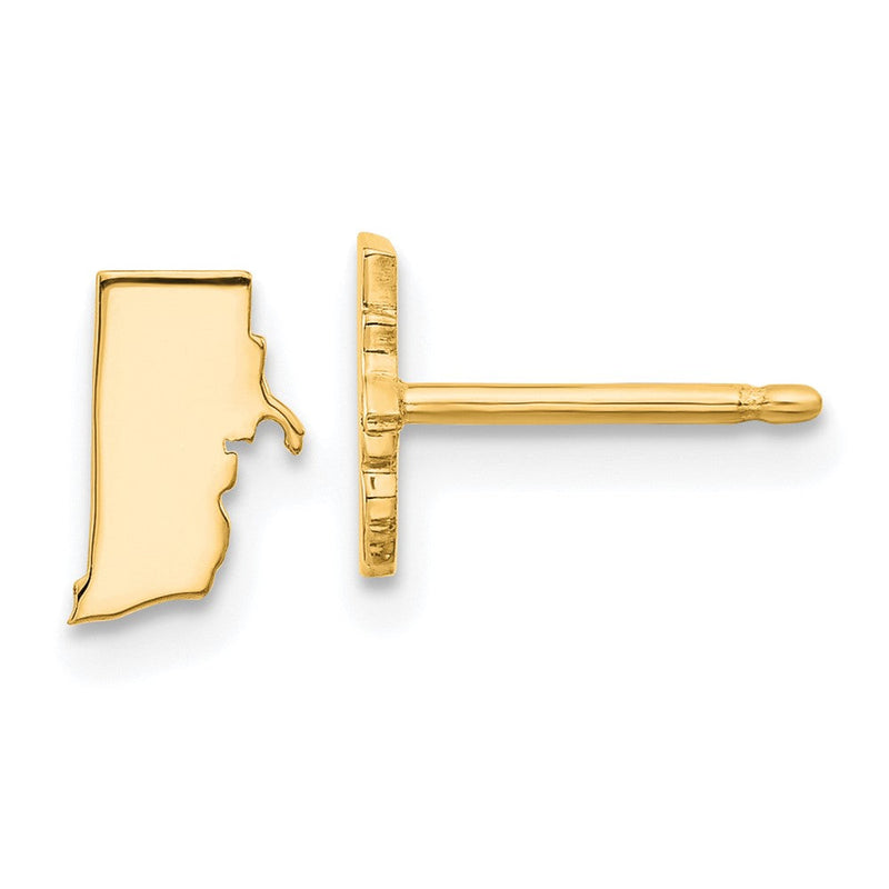 Vergoldet Sterlingsilber /gold Rhode Island State Ohrringe