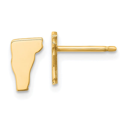 14K Gelbgold 14ky Vermont State Ohrringe