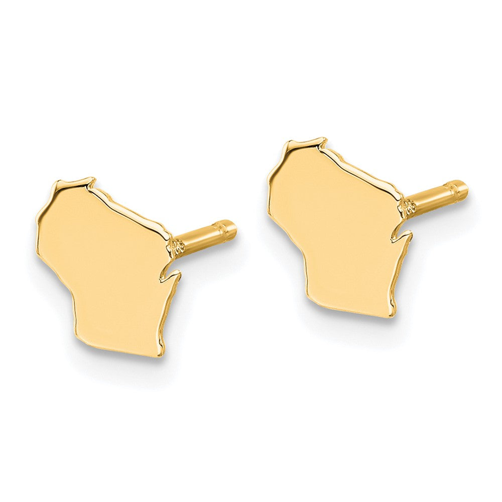 14K Gelbgold 14ky Wisconsin State Ohrringe