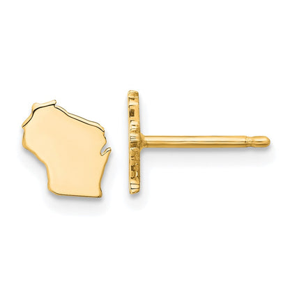 Vergoldet Sterlingsilber /gold Wisconsin State Ohrringe