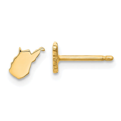 14K Gelbgold 14ky West Virginia State Ohrringe