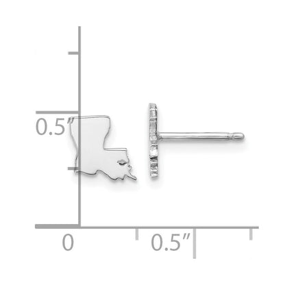 14K Weißgold 14kw Louisiana State Ohrringe