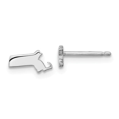 Sterlingsilber Silber/rhodiniert Massachusetts State Ohrringe