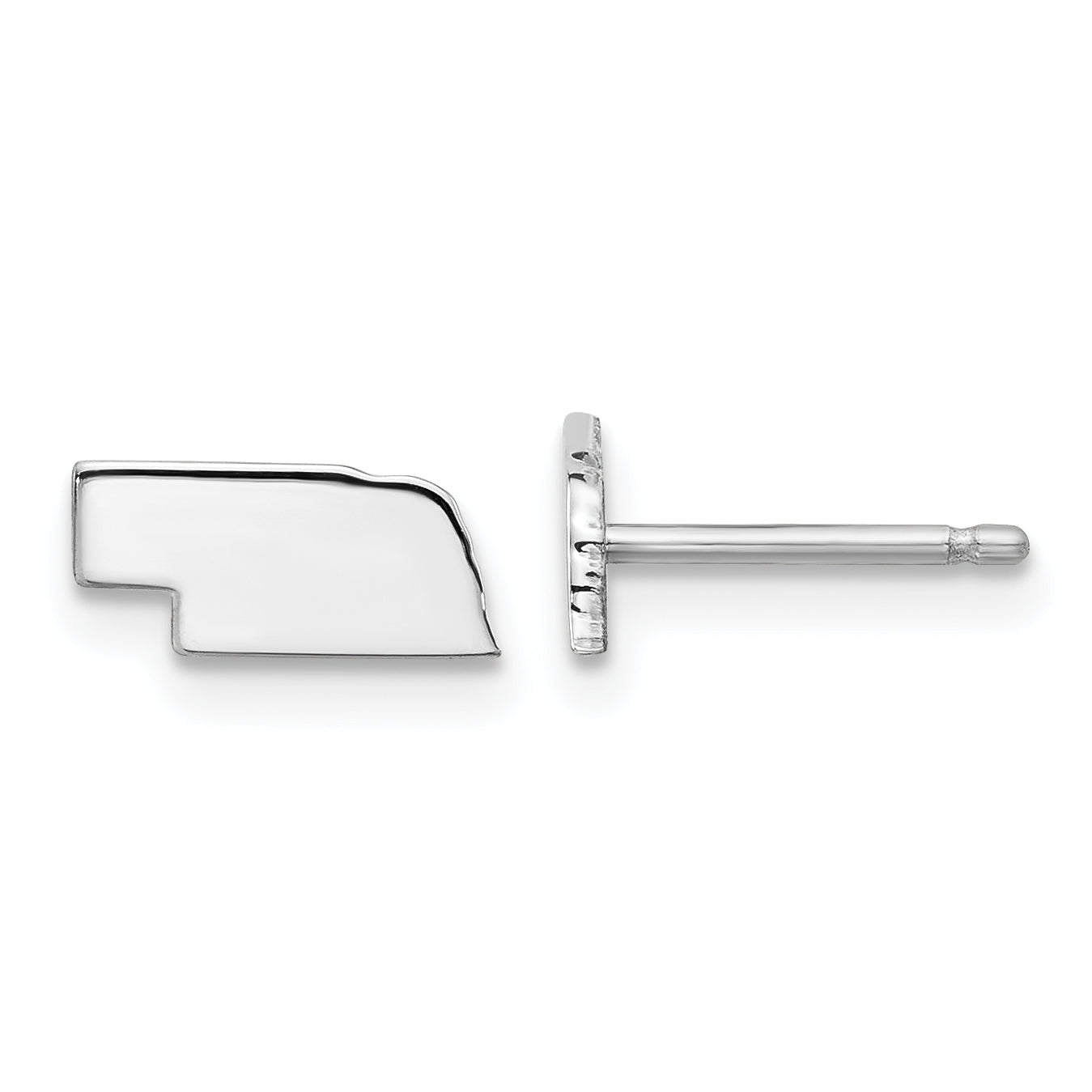 Sterlingsilber Silber/rhodiniert Nebraska State Ohrringe