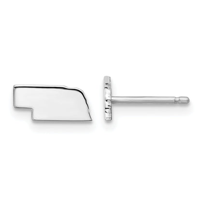 Sterlingsilber Silber/rhodiniert Nebraska State Ohrringe
