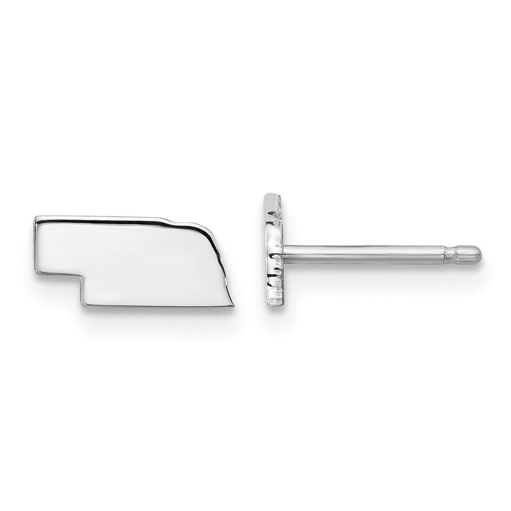 14K Weißgold 14kw Nebraska State Ohrringe