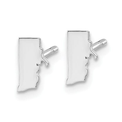 14K Weißgold 14kw Rhode Island State Ohrringe