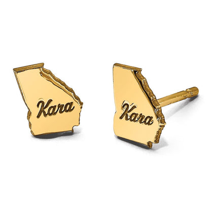 14K Gelbgold 14ky Georgia State Ohrringe