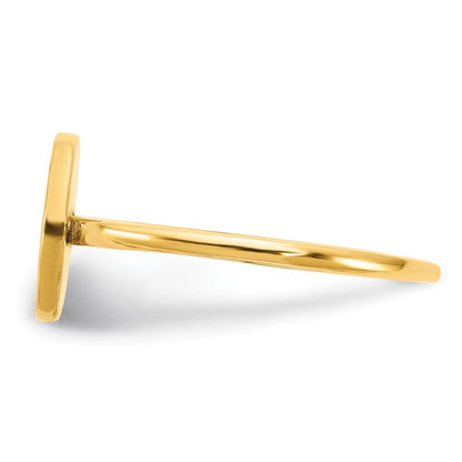 14K Gelbgold Siegelring mit Initiale und Kreis