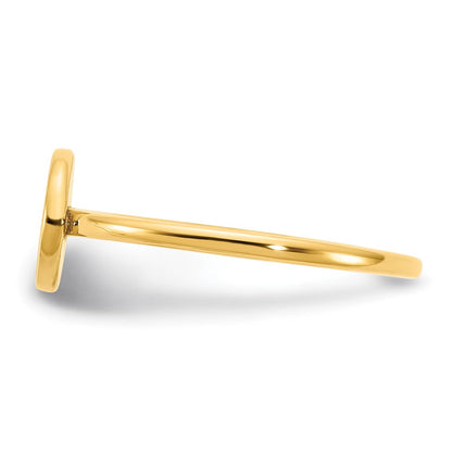 585 Gelbgold Siegelring oval mit Initiale