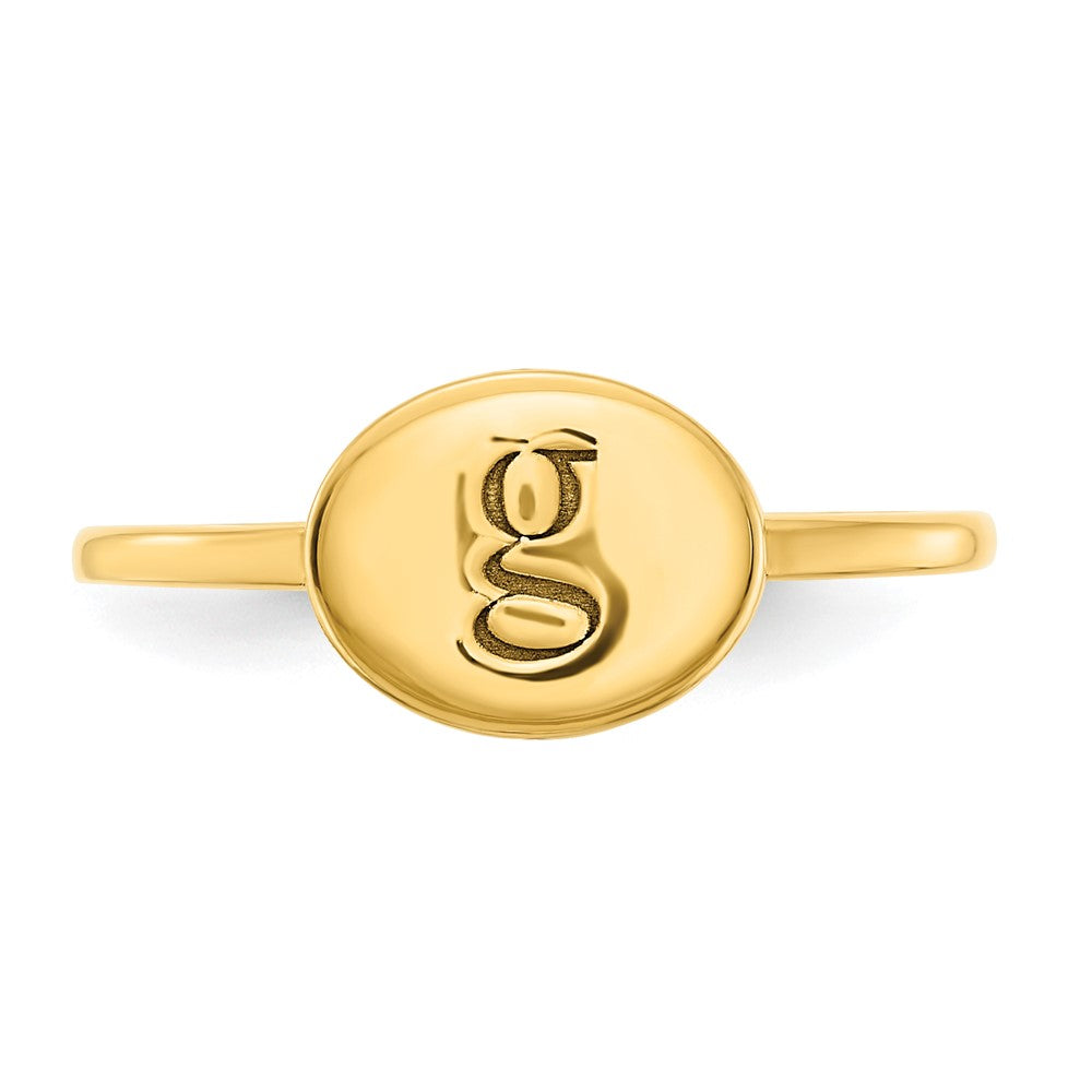 585 Gelbgold Siegelring oval mit Initiale