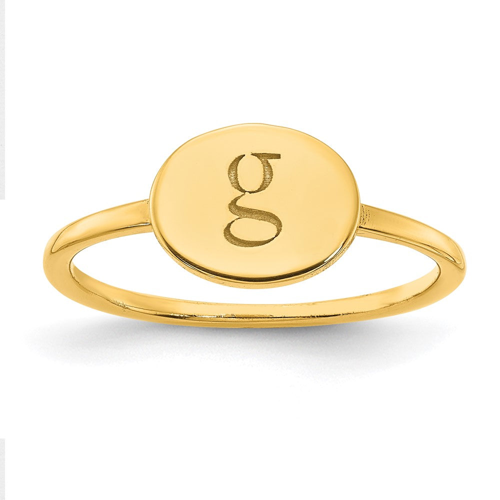585 Gelbgold Siegelring oval mit Initiale