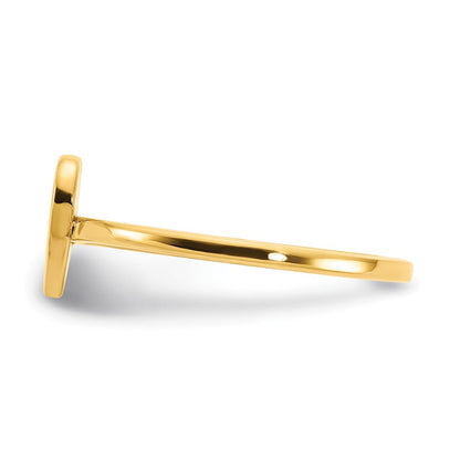14K Gelbgold Siegelring mit Herz-Initiale