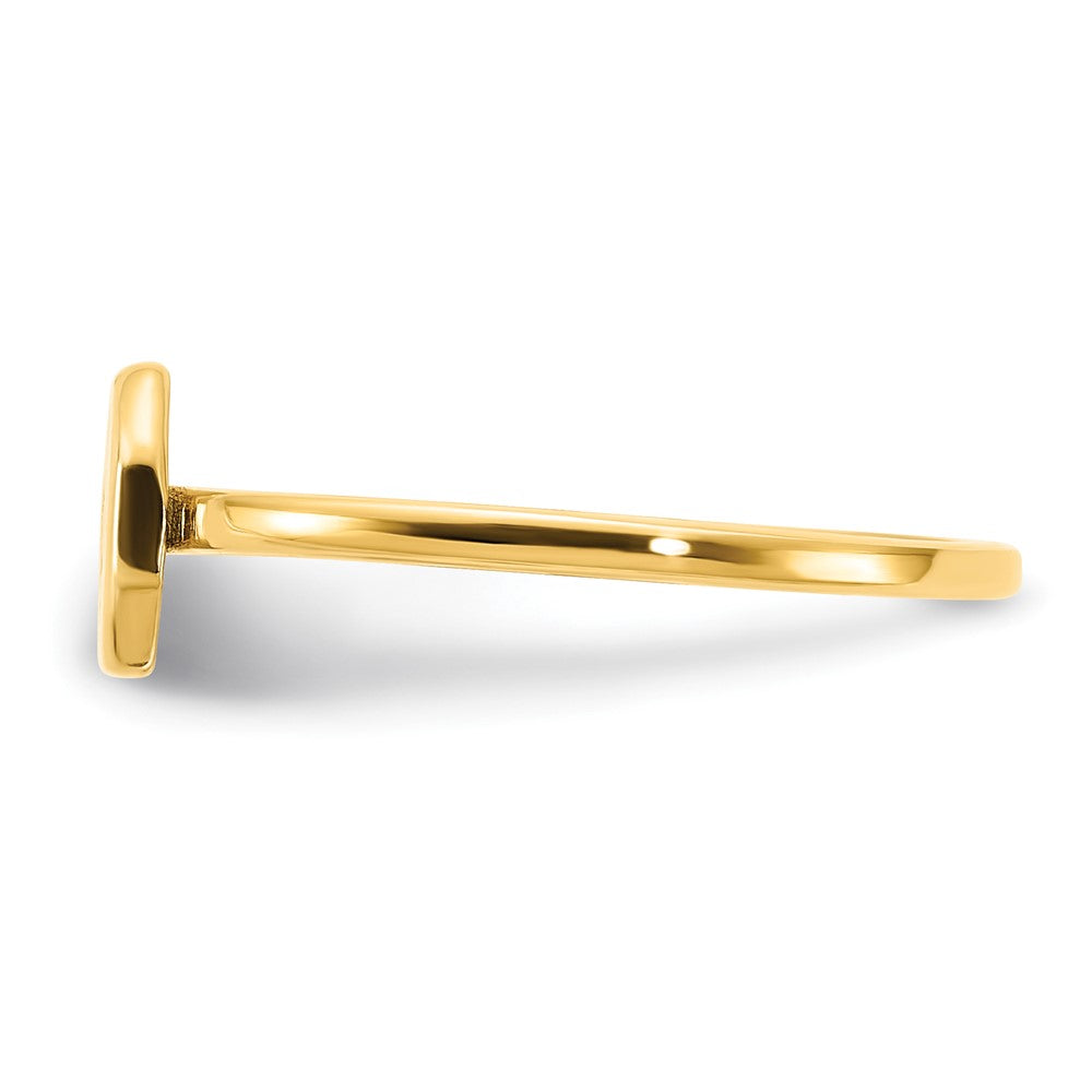 14K Gelbgold Siegelring mit Initiale, Oktagon