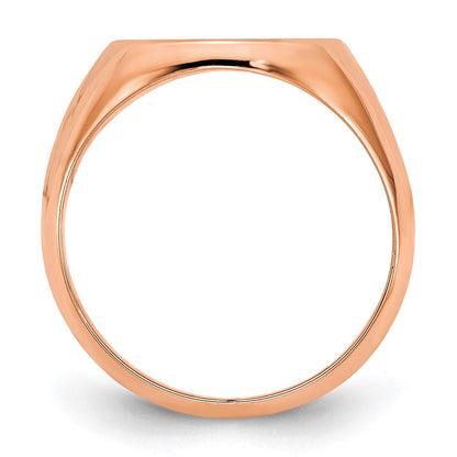 14K Roségold polierter Monogramm-Siegelring