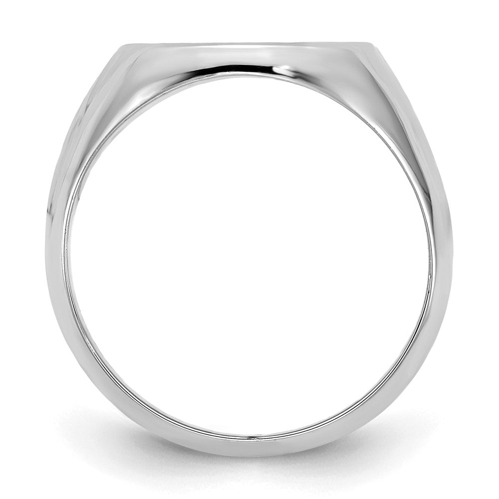 Sterlingsilber Silber/rhodiniert Strukturiert Monogramm Siegel Ring