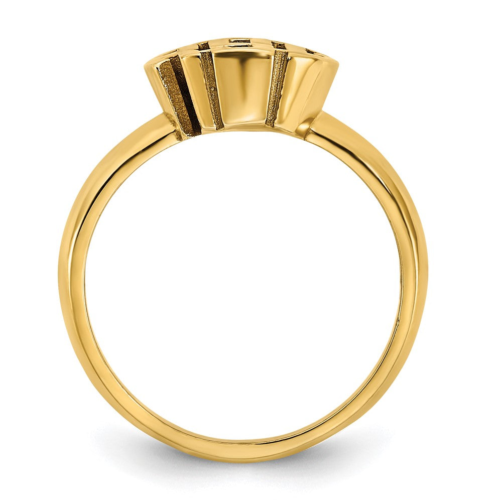 14K Gelbgold Monogramm Ring