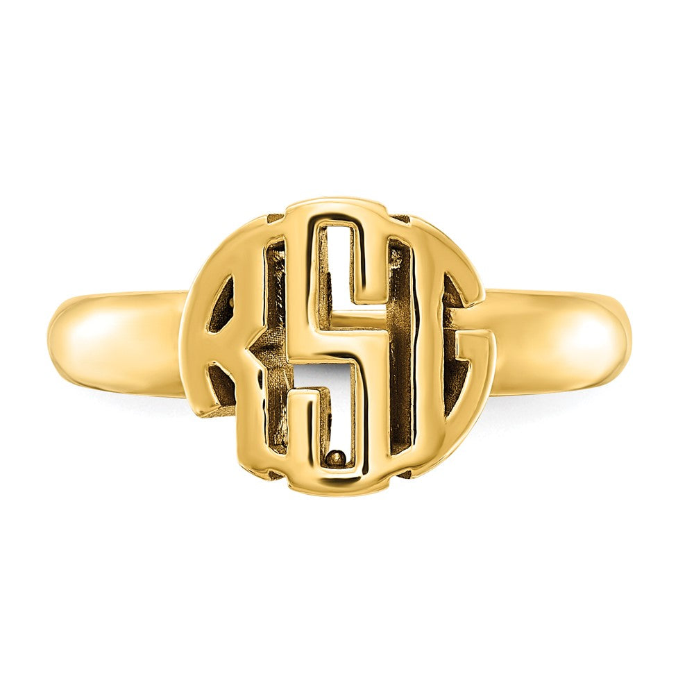 14K Gelbgold Monogramm Ring