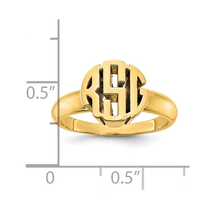 Vergoldet Sterlingsilber /gold Monogramm Ring