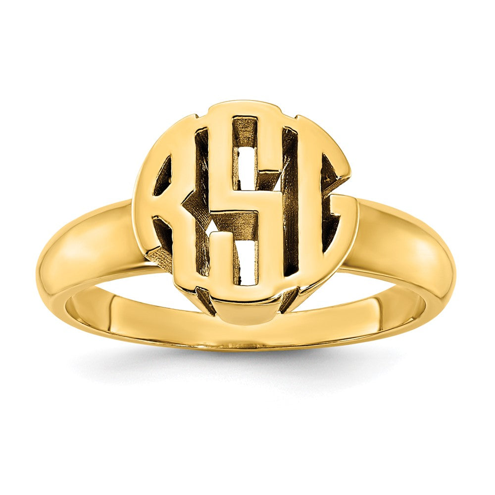 14K Gelbgold Monogramm Ring