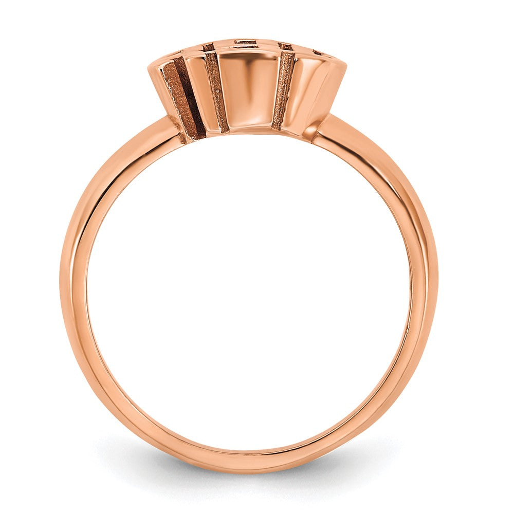 14K Roségold Monogramm Ring