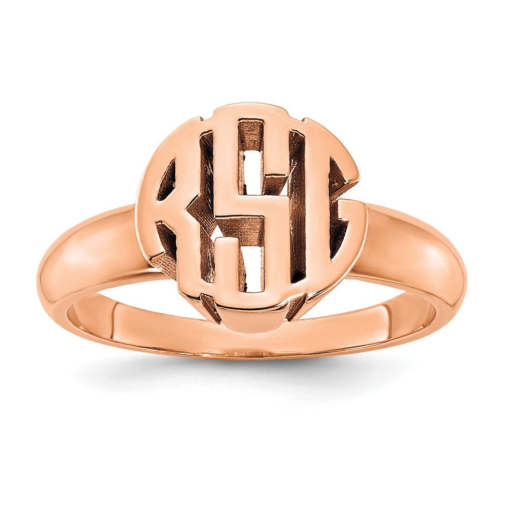 14K Roségold Monogramm Ring