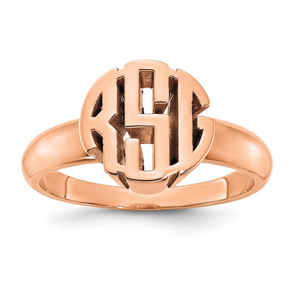 14K Roségold Monogramm Ring