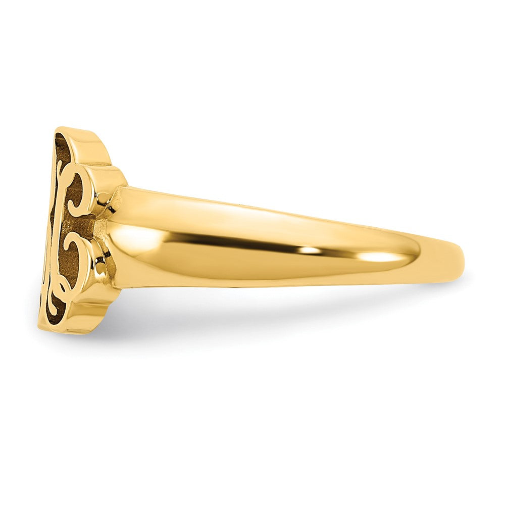 Vergoldet Sterlingsilber /gold Monogramm Ring