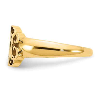 14K Gelbgold Monogramm Ring