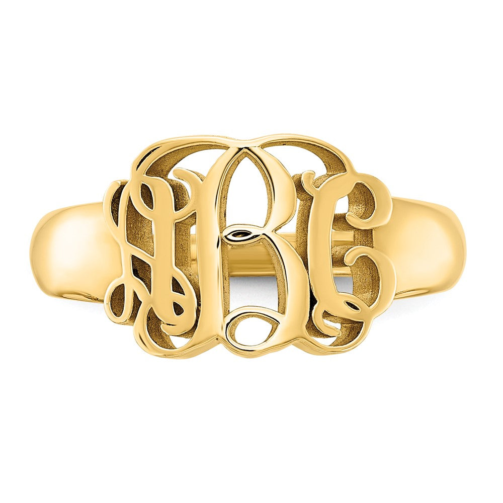 Vergoldet Sterlingsilber /gold Monogramm Ring