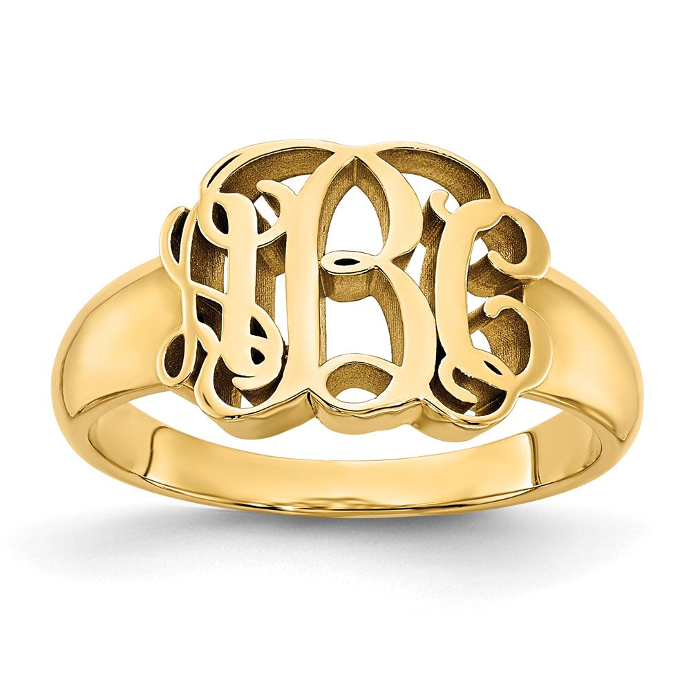 Vergoldet Sterlingsilber /gold Monogramm Ring