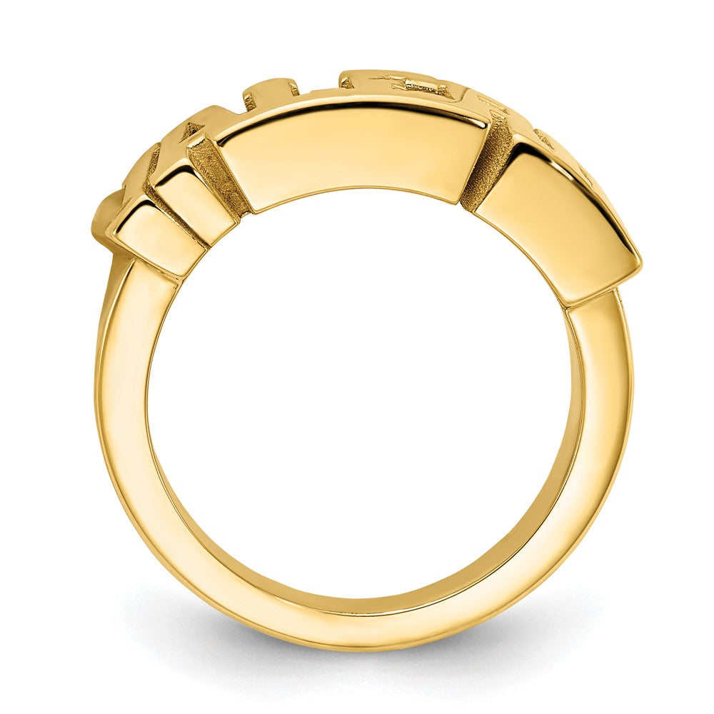 Vergoldet Sterlingsilber/gold Ausgeschnitten Name Ring