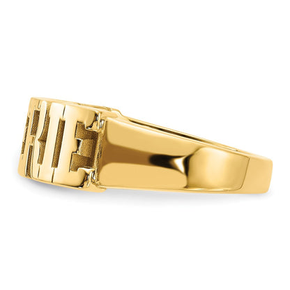 Vergoldet Sterlingsilber/gold Ausgeschnitten Name Ring