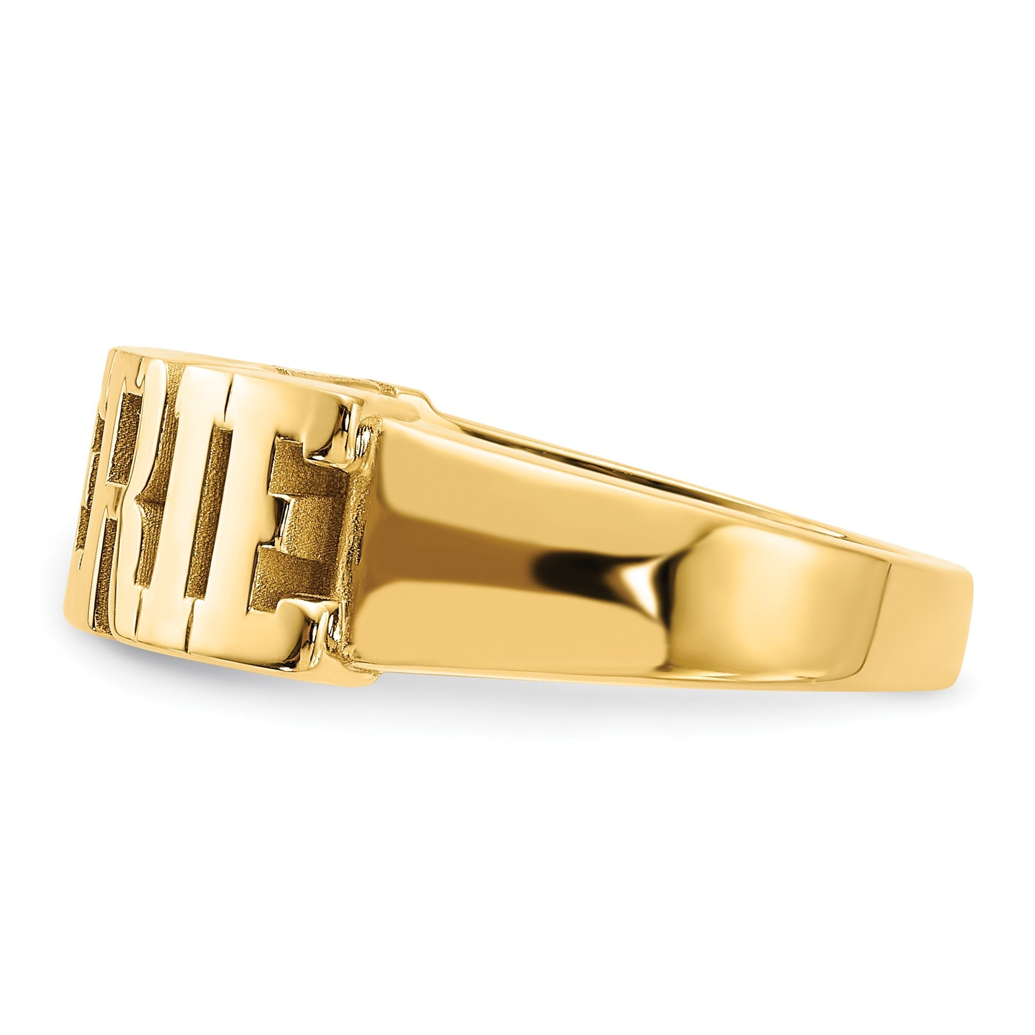 14K Gelbgold Ausgeschnitten Name Ring